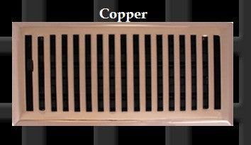 Copper Contemporary Floor Vent 2X12"