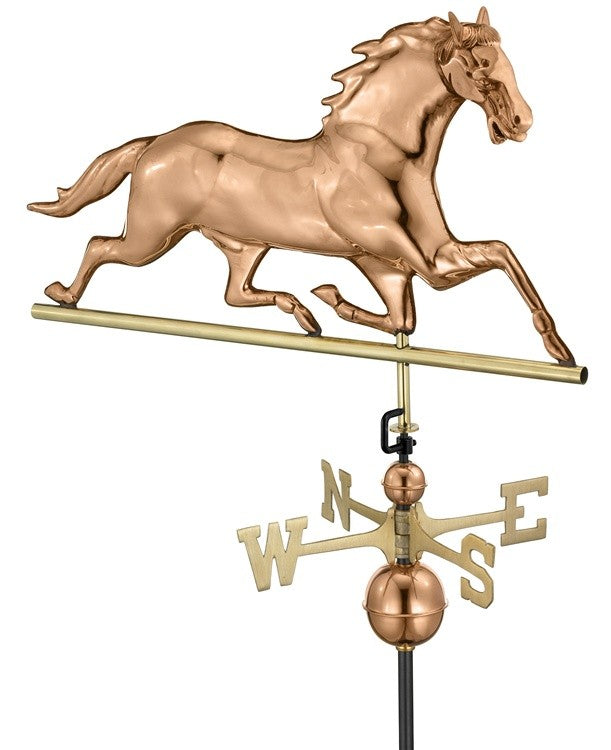 Horse Weathervane, Polished Copper