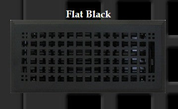 Flat Black Rockwell Floor Vent 6X12"