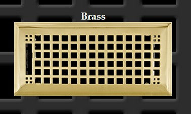 Polished Brass Rockwell Floor Vent 4X12"