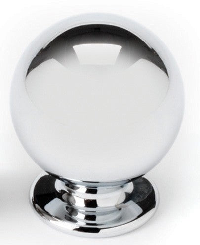 Polished Chrome Spherical Knob 1 1/8"