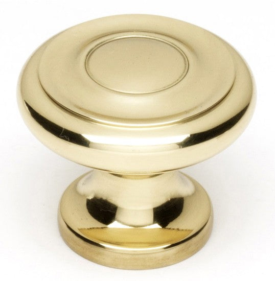 Polished Brass Traditional Knob 1 1/4"