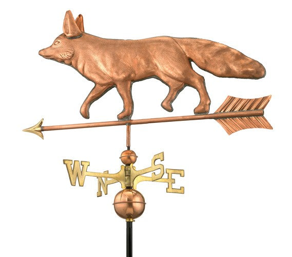 Fox  Weathervane, Polished Copper