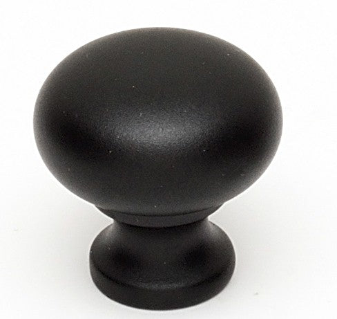 Matte Black Round Knob 3/4"