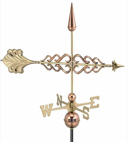 Smithsonian Arrow Weathervane, Polished Copper