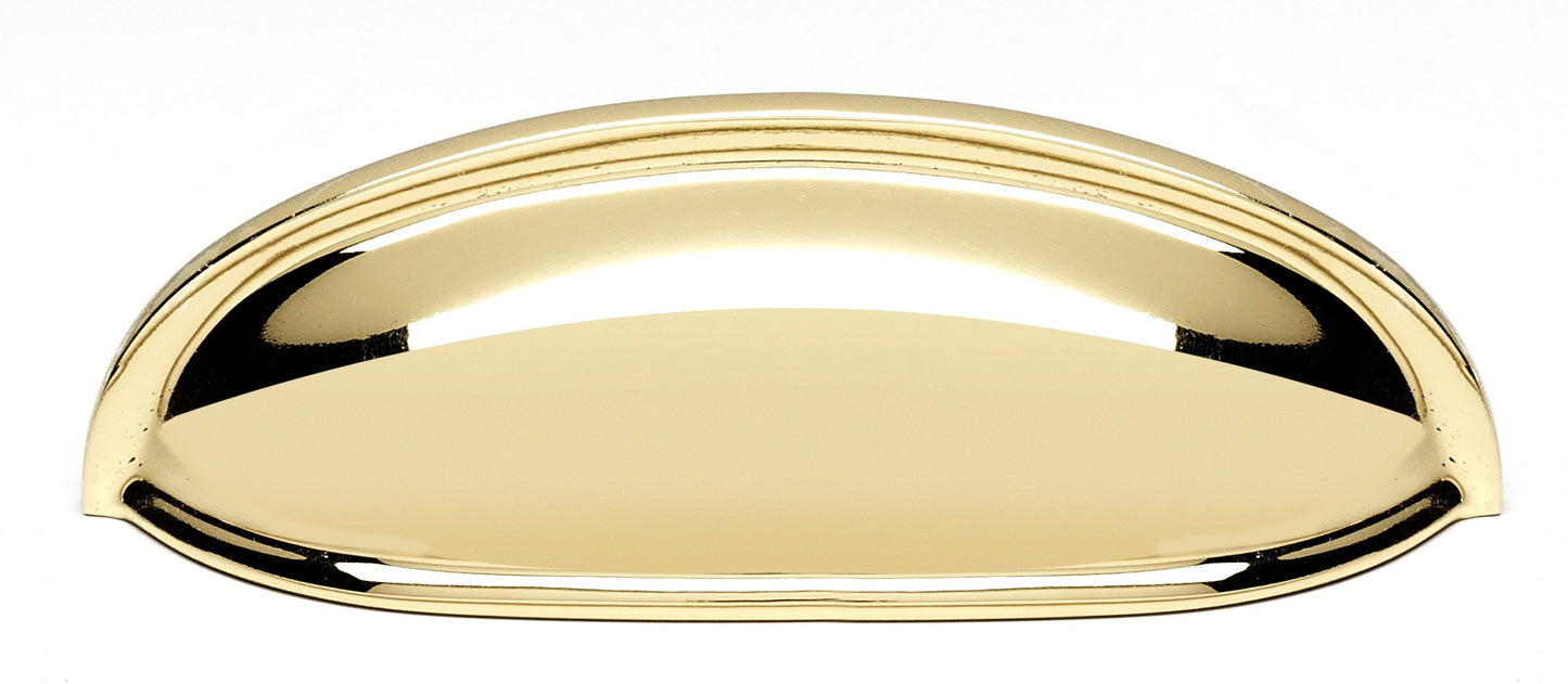Traditional Polished Brass Cup Pull 3"