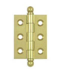 Un-lacquered Brass 2"X 1 1/2" Cabinet Hinge