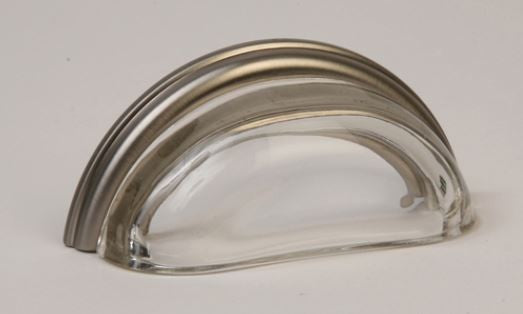 Glass Bin Pull / Satin Nickel