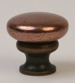 Polished Copper Knob w/ Oil Rubbed Bronze Stem