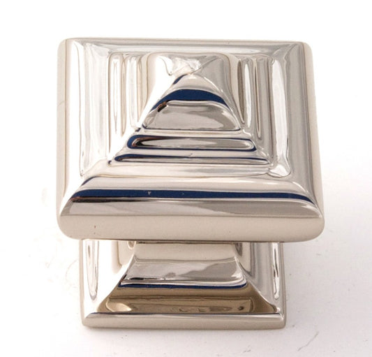 Square Polished Nickel Knob