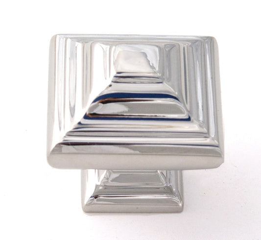 Square Polished Chrome Knob