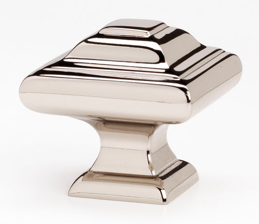 Square Polished Nickel Knob