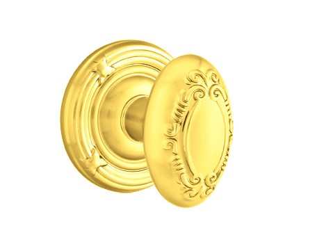 No. 1011 Door Knob (RBR) Polished Brass