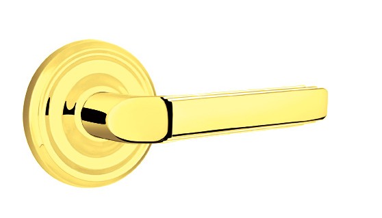 No. 5003 Door Lever (RND) Polished Brass