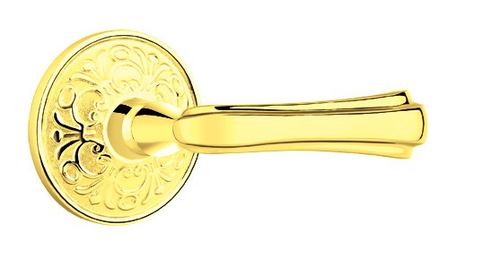 No. 5009 Door Lever (ORN) Polished Brass