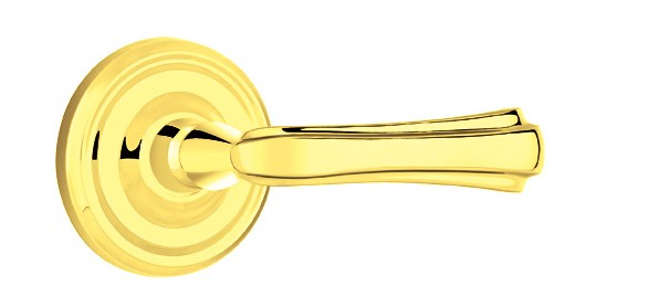 No. 5009 Door Lever (RND) Polished Brass