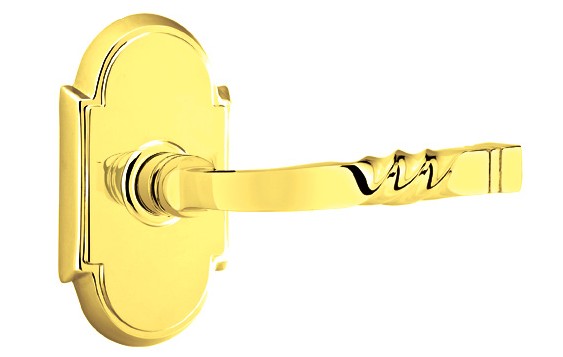 No. 5010 Door Lever (ARC) Polished Brass