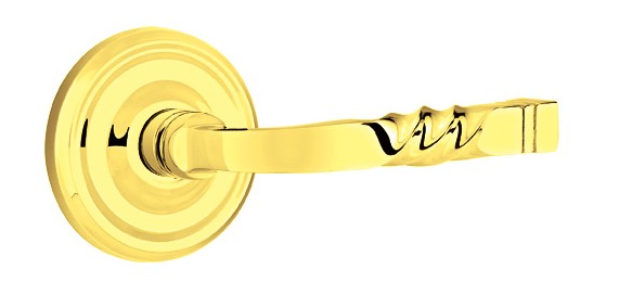 No. 5010 Door Lever (RND) Polished Brass