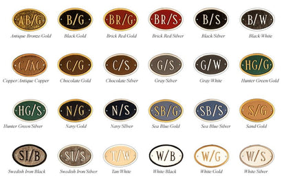 Basic Oval Address Plaque