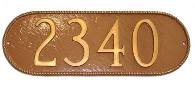 Roped Oblong Horizontal Address Plaque