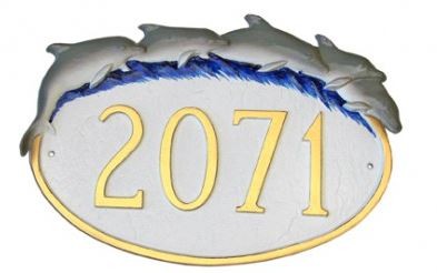 Dolphin Address Plaque