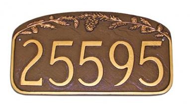 Pine Address Plaque