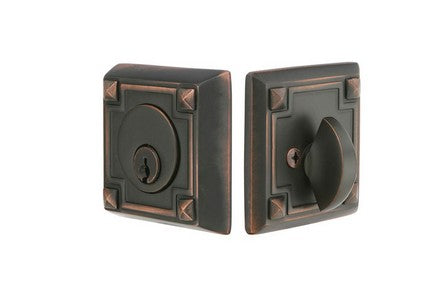Arts & Crafts Double Cylinder Deadbolt Oil Rubbed Bronze