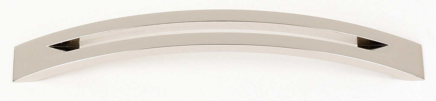 Polished Nickel Slit-Top Pull 6"