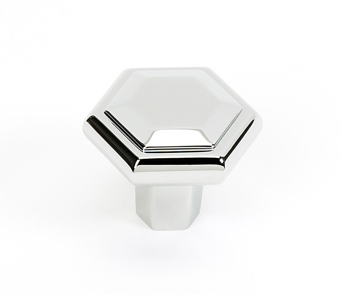 Polished Nickel Hexagon Knob 1.5"